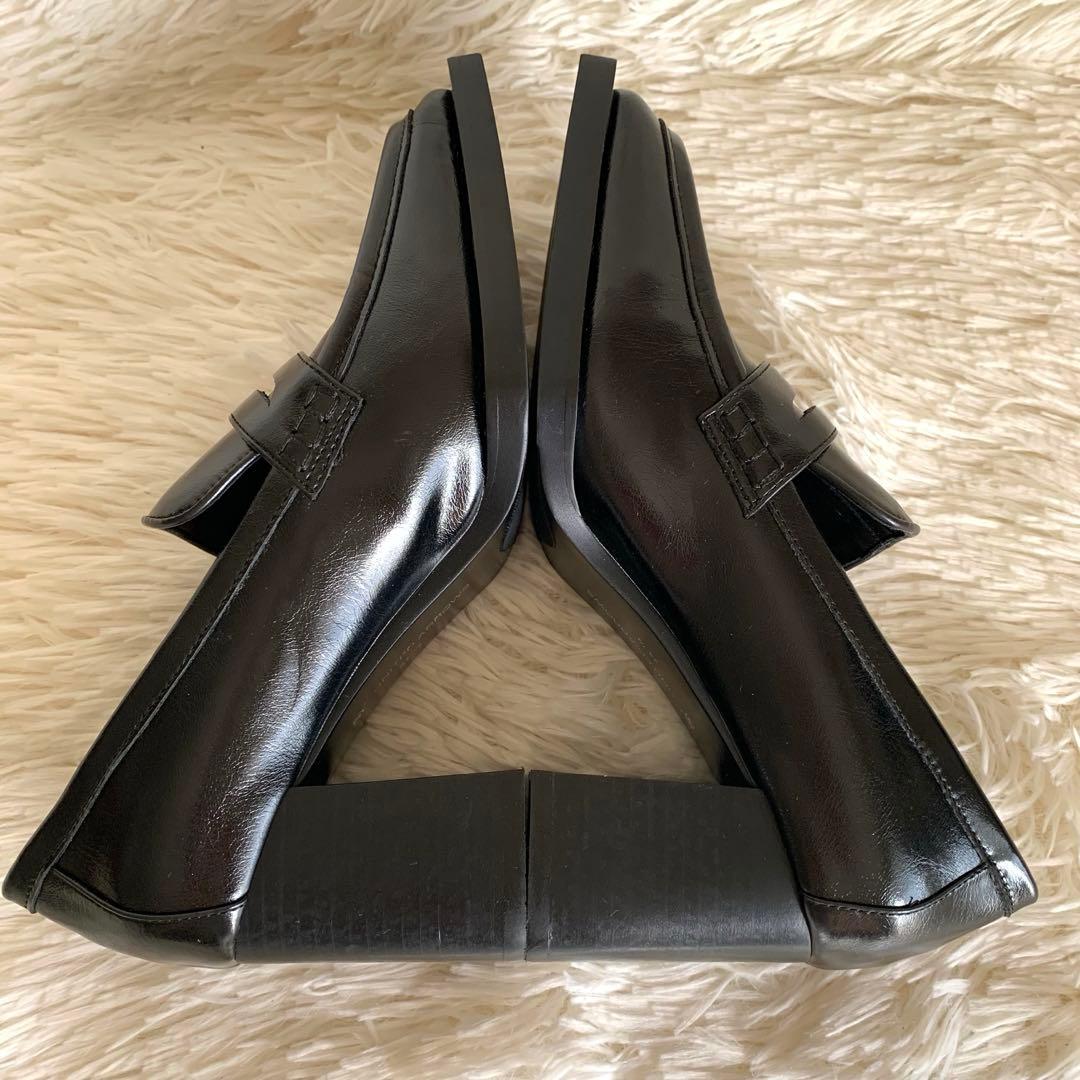 ちゃぼ様　SY スクエアヒールローファー 黒　23.5cm ユナイテッドアローズ