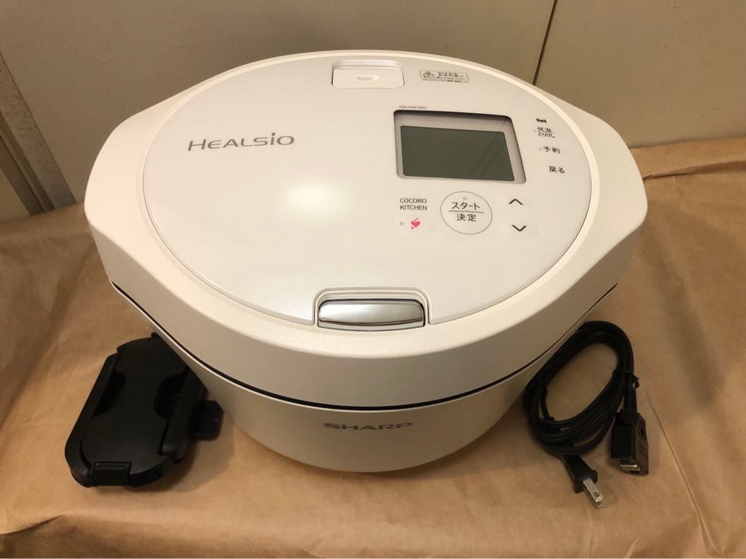 シャープ　HEALSiO 水なし自動調理鍋 KN-HW16G-W 1.6L