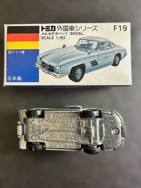 絶版希少・トミカ 青箱】F19 メルセデス・ベンツ 300SL 日本製