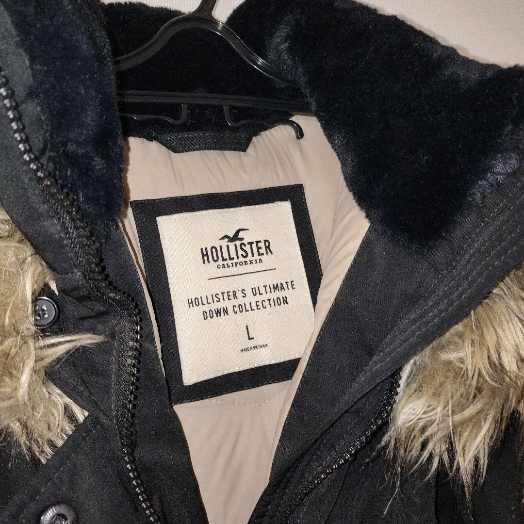 最終値下げ】Hollister ブラックダウンジャケット Lサイズ - メルカリ