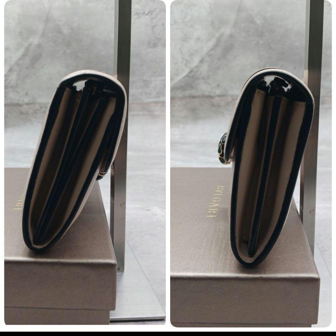 美品✨ ブルガリ セルペンティフォーエバー 長財布 ベージュRFID バイ