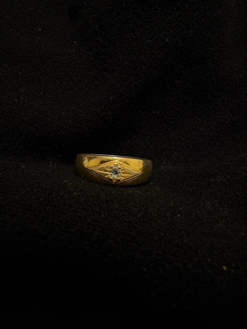 刻印あり　リング　金　直径2センチ 職人手作り リング 18金 4mm 指輪 18K【 K18 YG/PG/WG】 | リング,18金