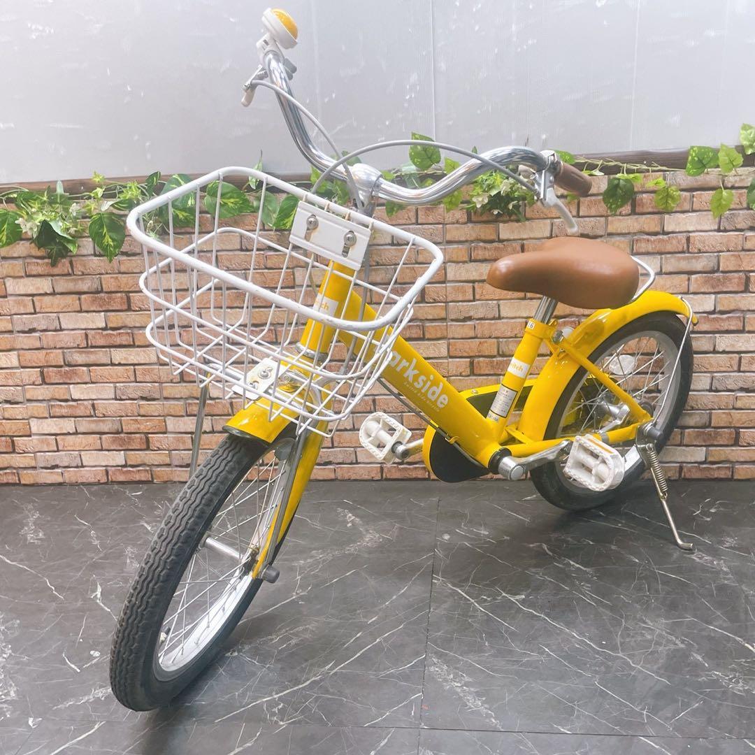 37】子供用自転車 子供車 Parkside イエロー 16インチ シングル