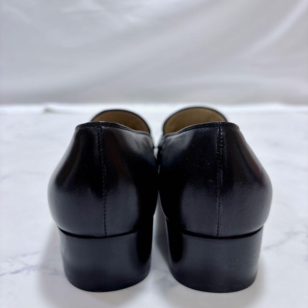 未使用級 Ferragamoガンチーニ ローファー 黒 7C 23.5cm