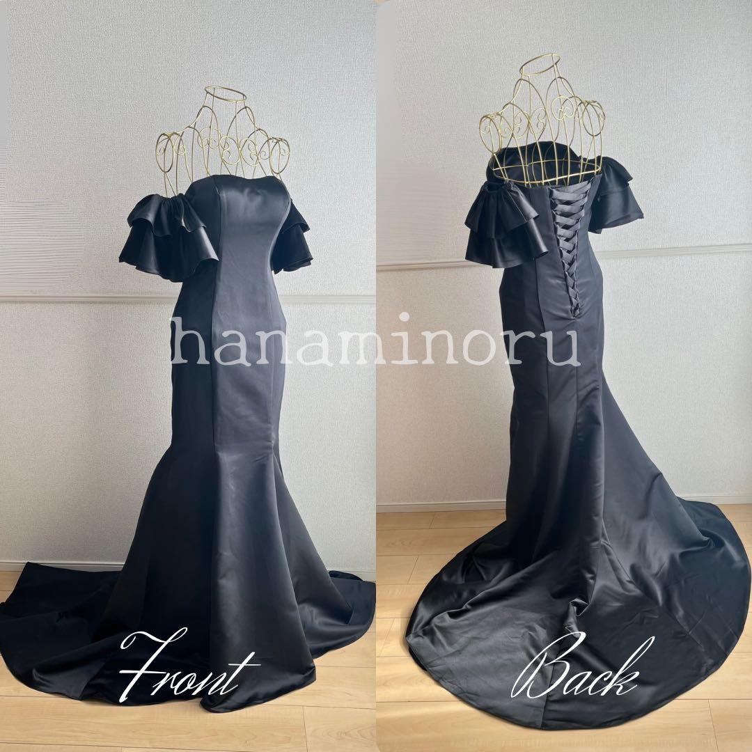 前撮り ドレス 黒 街撮り お色直し パーティー 二次会 披露宴 セルフ