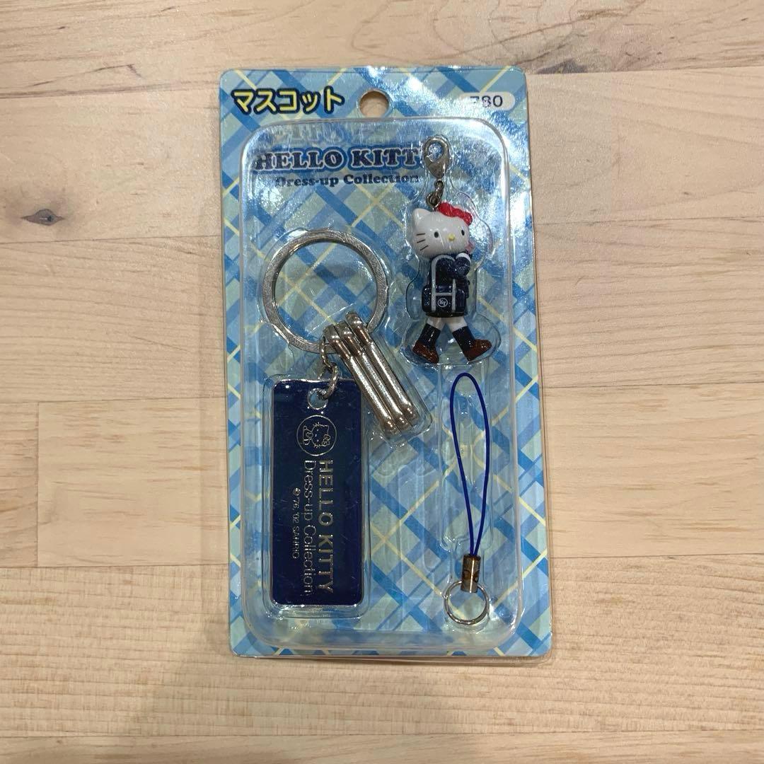 キティ　足長　キーホルダー　マスコット　ストラップ　ドレスアップコレクション ハローキティ スタイルアップマスコット コギャル（日焼け） 足長