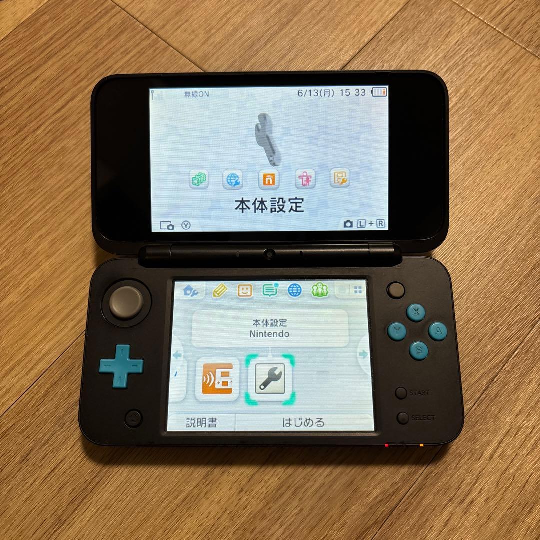 美品】 Newニンテンドー2DSLL ブラック ターコイズ - メルカリ