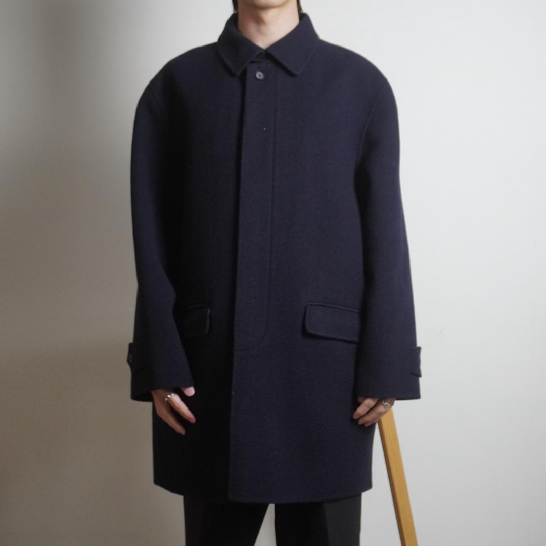 21AW J.PRESS シングルチェスターコート カシミヤ混 濃紺/VW546 ロングシングルチェスターコート《カシミヤ》《LUIGI COLOMBO