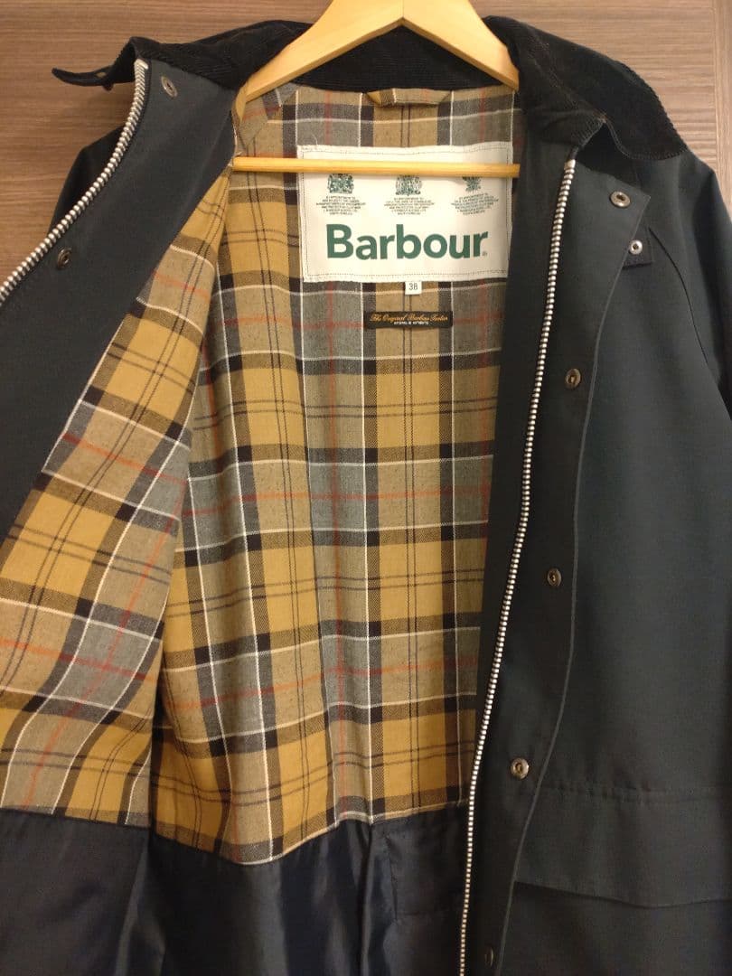 Barbour BURGHLEY バブアーバーレイ ネイビー ノンワックス