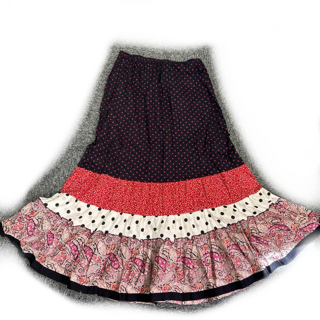 IENA LA BOUCLE プリントパターンティアード スカート イエナ - メルカリ