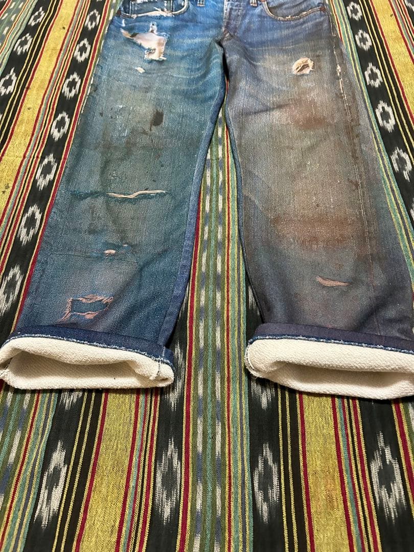 C.U.E. 転写Levis501XX大戦モデルスウェットデニム リーバイス大戦
