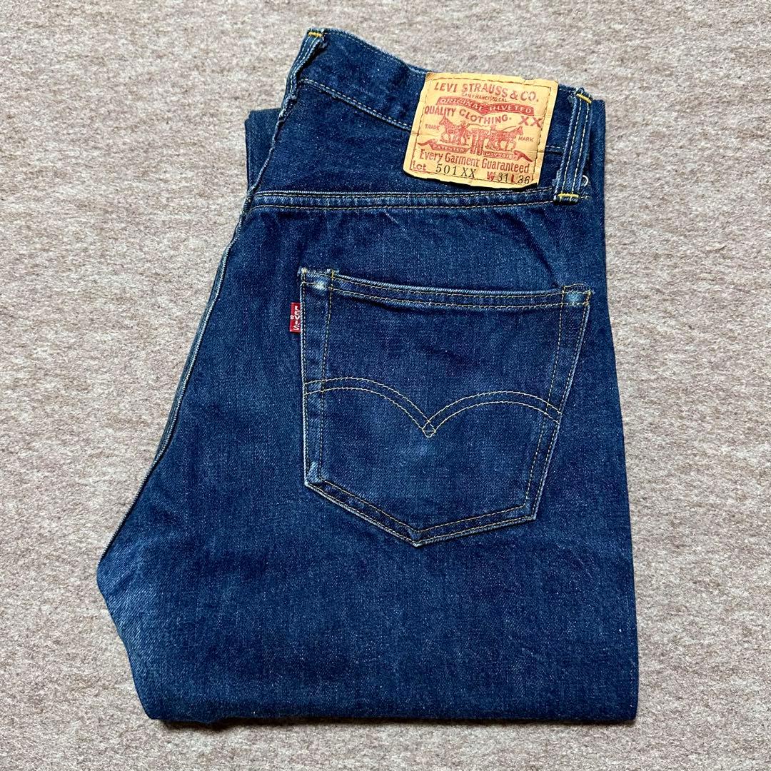 Levi's 501XX 55年 復刻 555 バレンシア 濃紺 USA製 - メルカリ