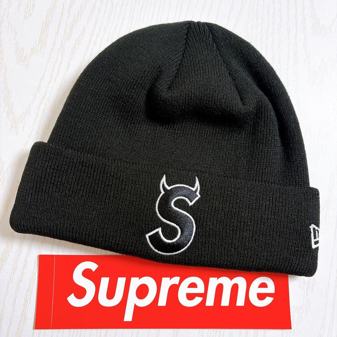 Supreme NEW ERA ニット帽　Sロゴ　デビル　ツノ　ブラック　黒 Supreme - New Era S Logo Beanie - UG.SHAFT