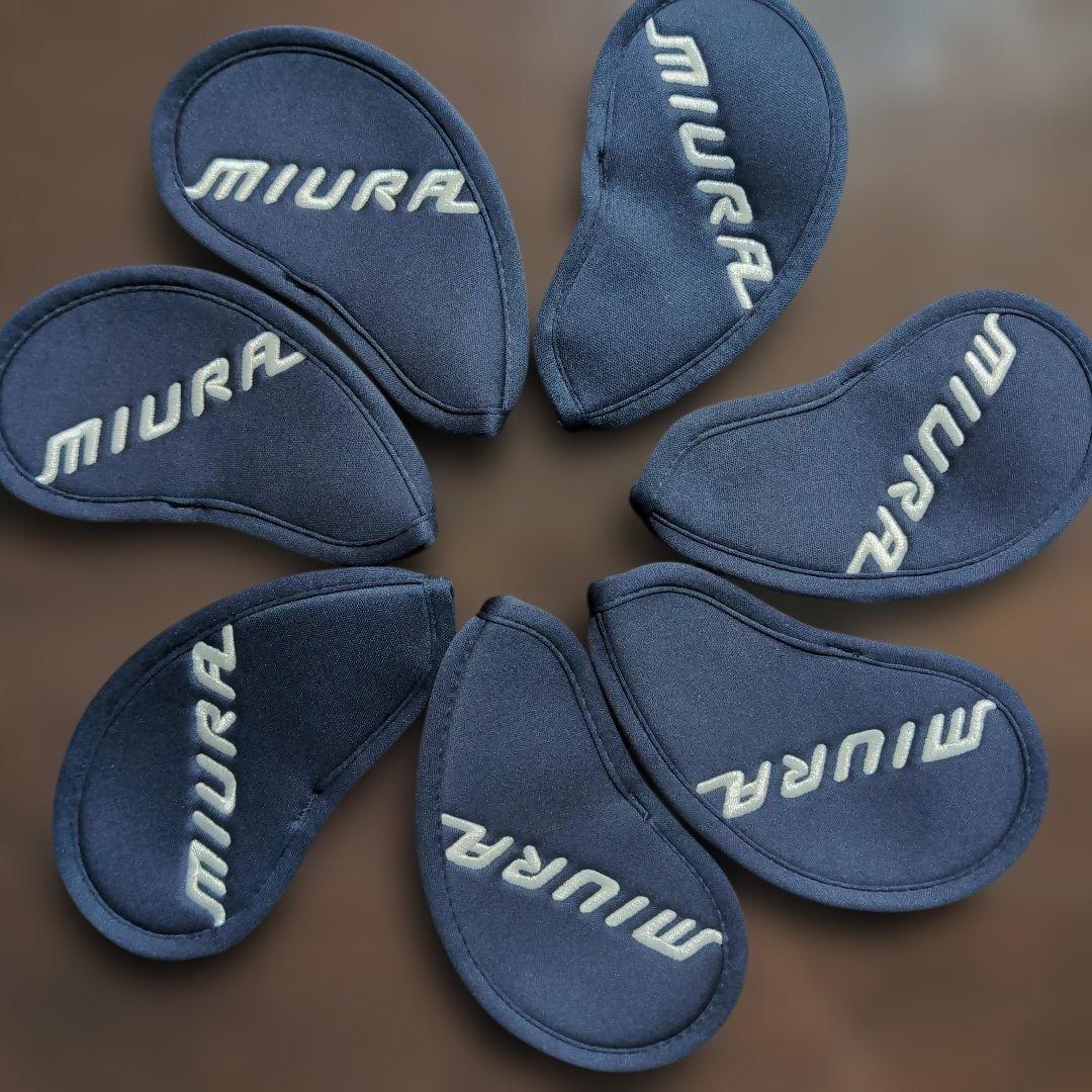 三浦技研 【MIURA】アイアン用ヘッドカバー 7枚セット 【ネイビー