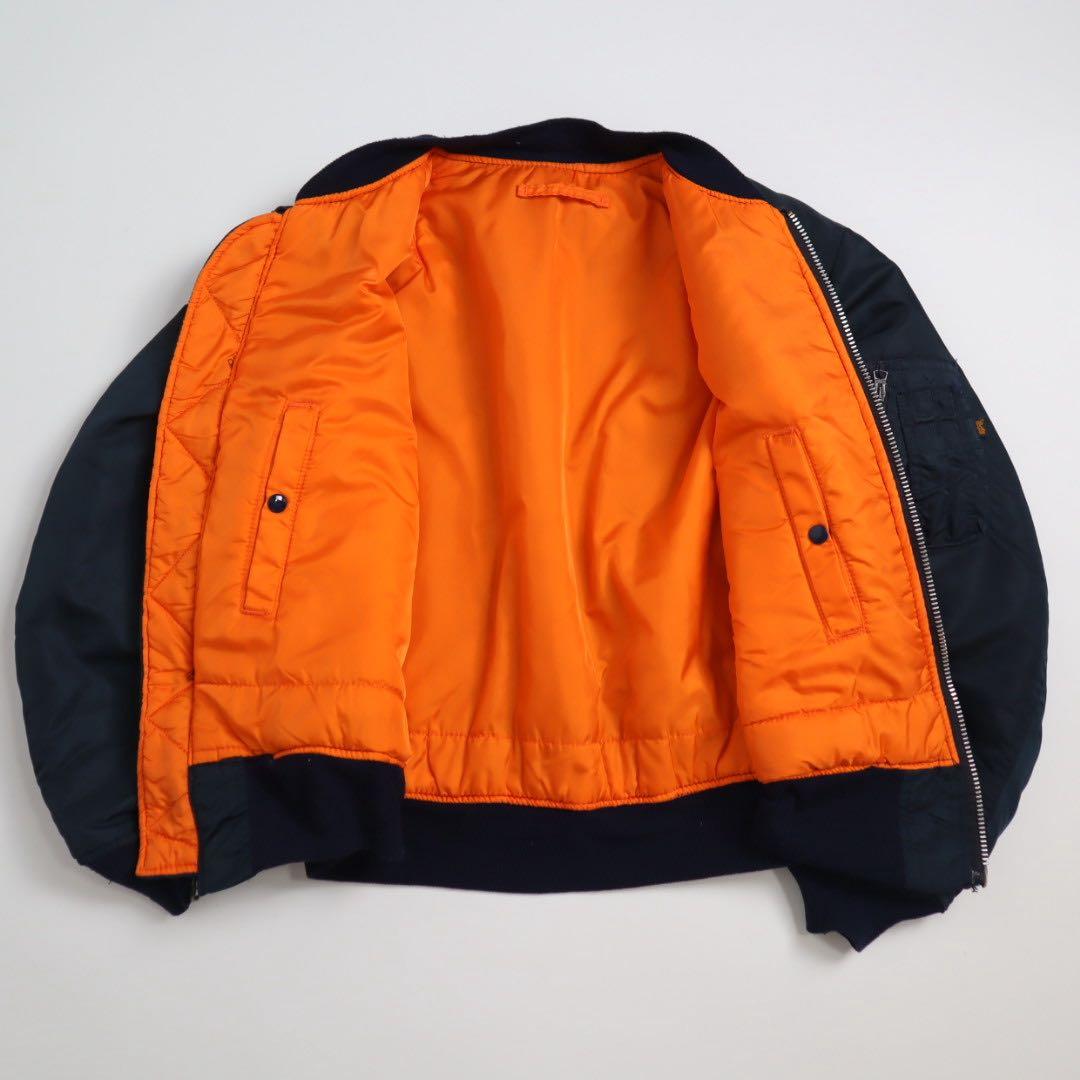 90s USA製 alpha industries MA-1 短丈 ネイビー - メルカリ