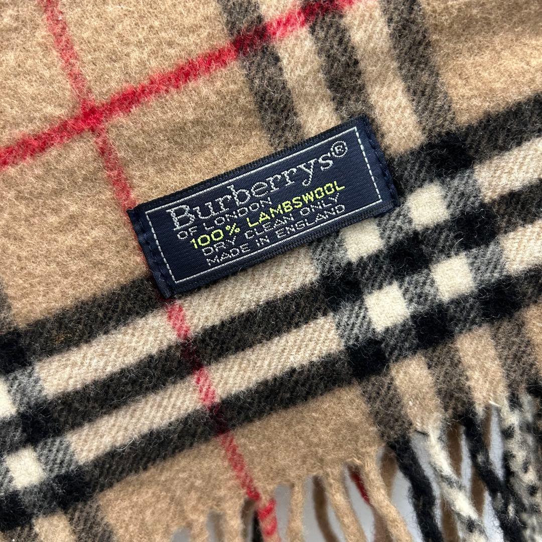 BURBERRY LONDON ラムズウール100％ マフラー ノバチェック