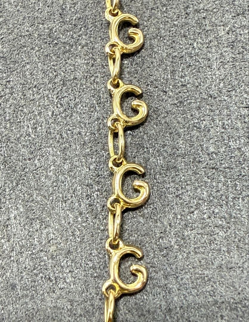 【GUCCI】Gロゴ チェーン ブレスレット K18 4.3g