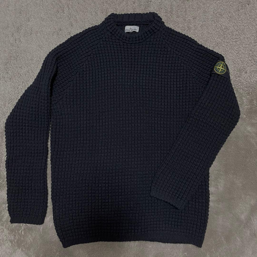 stone island ストーンアイランド 上杉柊平 ローゲージニット - メルカリ