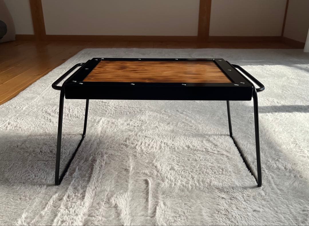 アイアン テーブル ハンドメイド アウトドア キャンプ 天然木 BBQ www