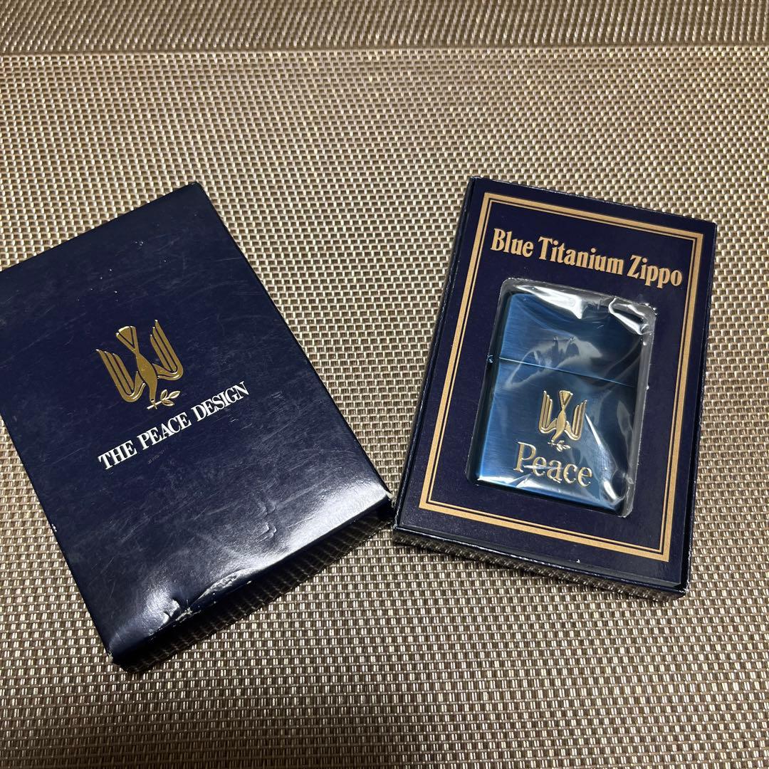 ピース特製ブルーチタンジッポー