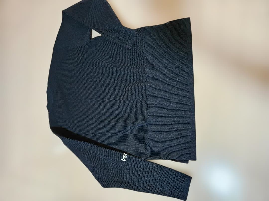 パーリーゲイツPGG 黒リブセーターsize6 D10024475 本物