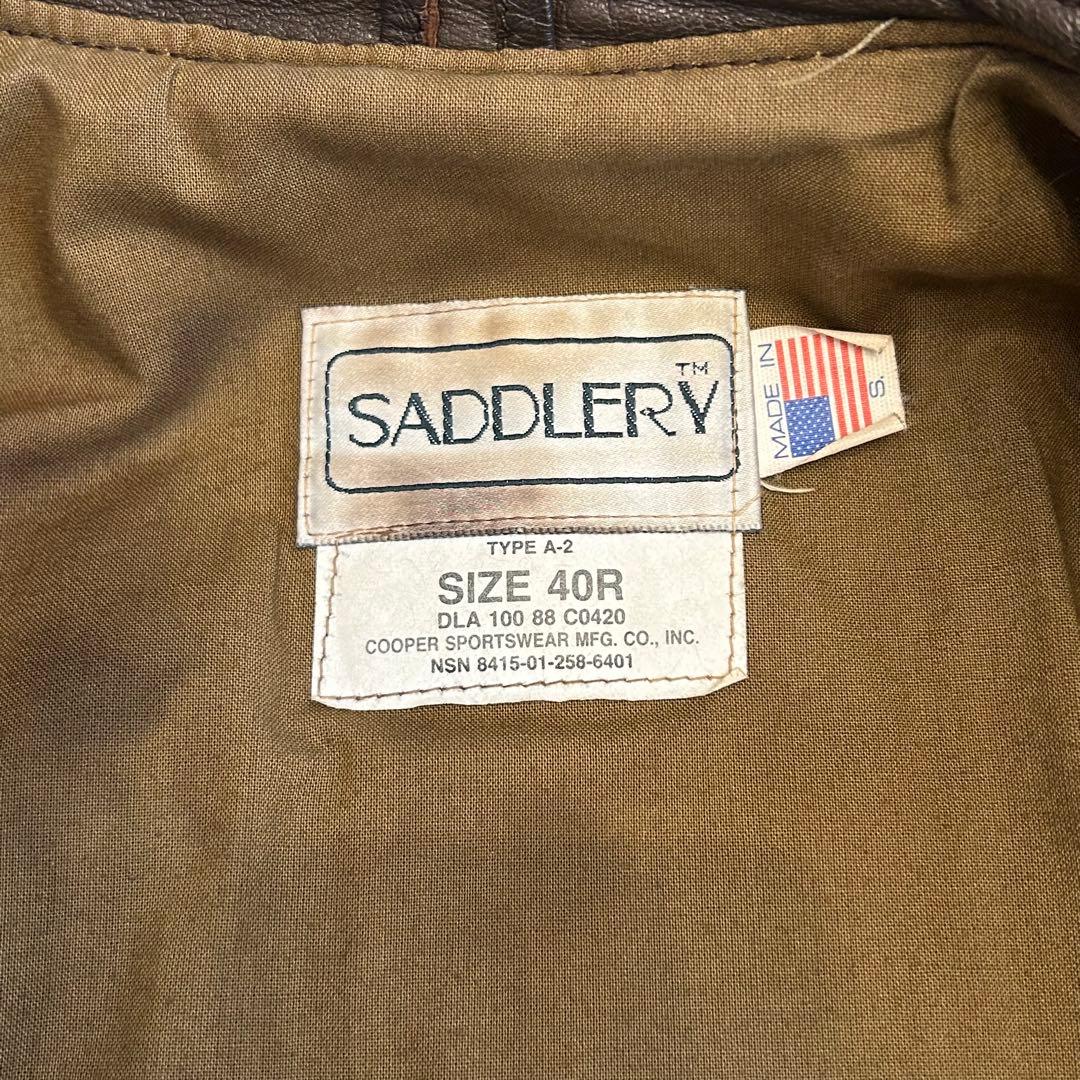 80s COOPER クーパー SADDLERY USA製 A-2 官給品 - メルカリ