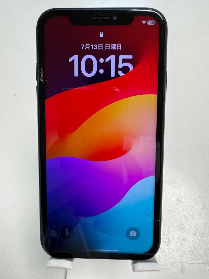 iPhone XR ブラック 画面にひびあり iphone10 R 元 iPhone XRユーザー