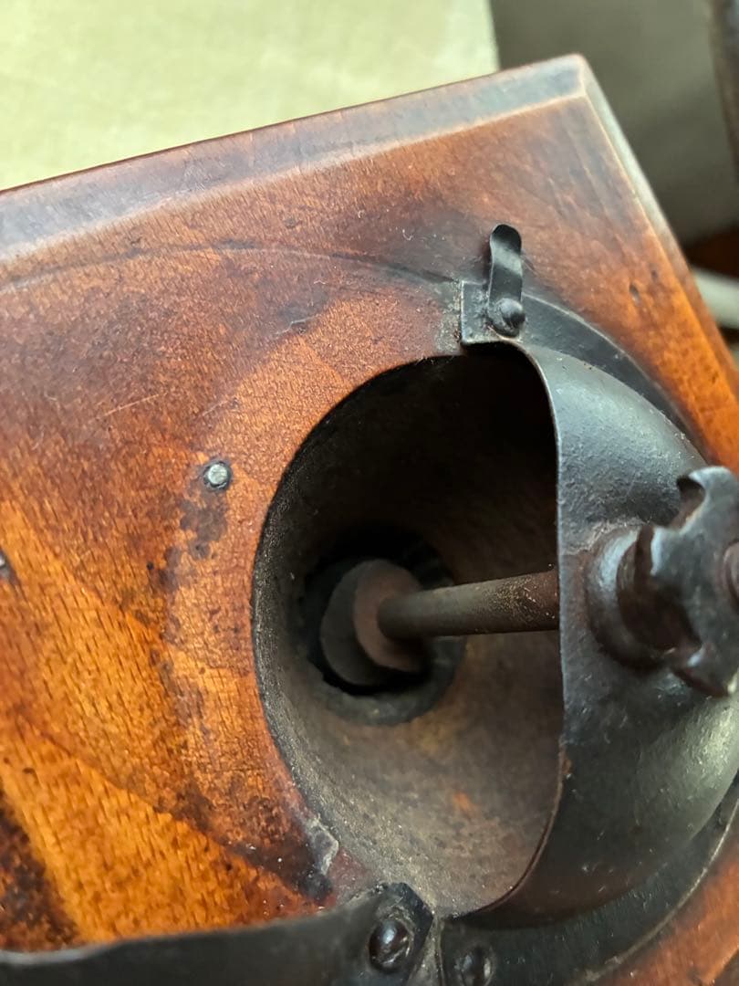 フランス アンティーク 木製 コーヒー ミル グラインダ