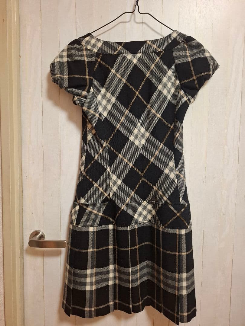 BURBERRY BLUE LABEL チェック柄 ボックスプリーツワンピース