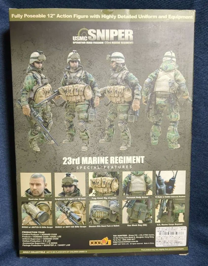 1/6 12インチホットトイズ USMC SNIPER OPERATION 1⁄6 12インチホット