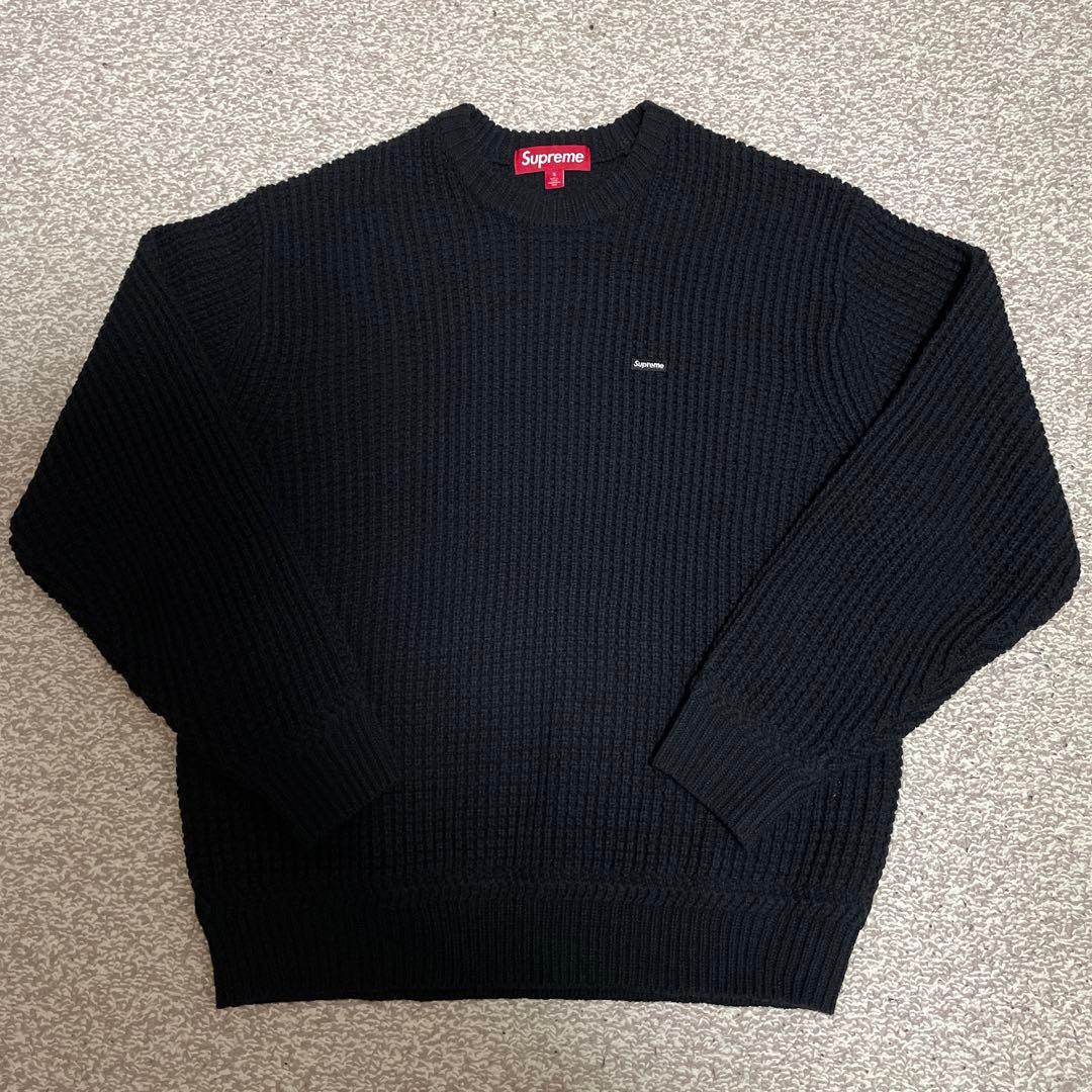 24FW Supreme Waffle Small Box Sweater BK - メルカリ