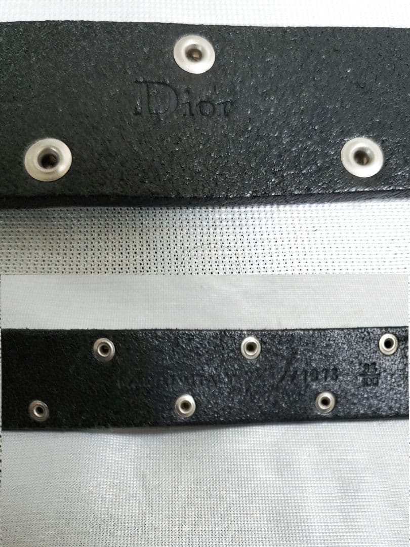 Dior Homme スタッズ レザー ベルト strip期 黒 エディスリマン