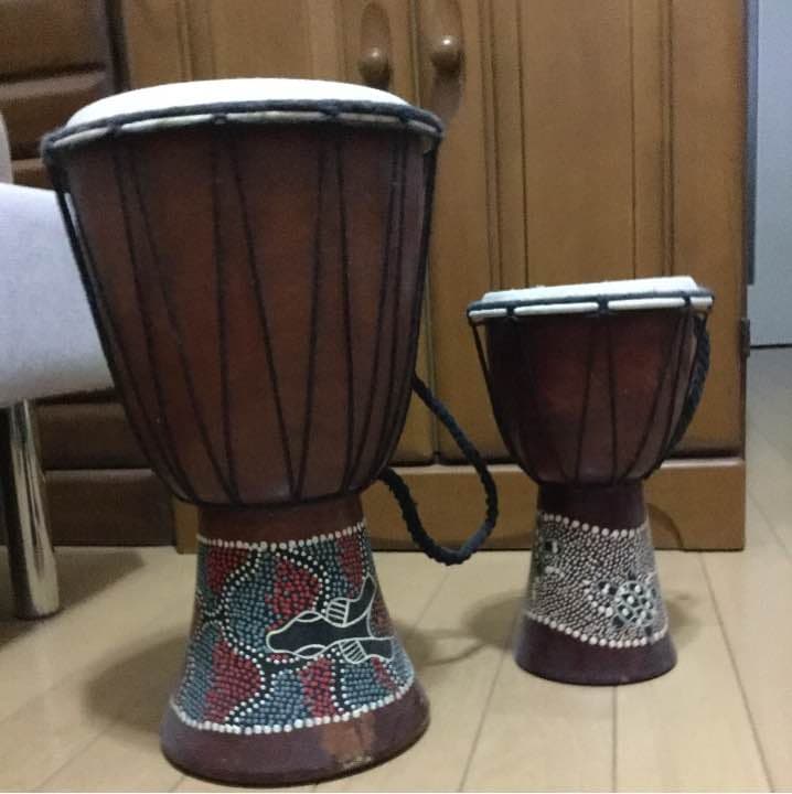 民族楽器 太鼓 2つセット ジャンベ マラカス 2個 楽器 太鼓 打楽器 パーカッション 民族楽器