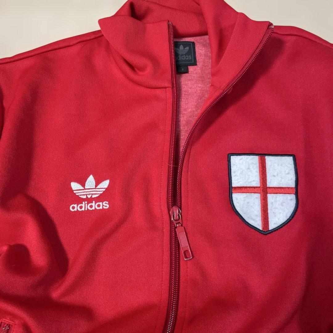 adidas イングランドエンブレム 赤ジャージ M トラックトップ - メルカリ