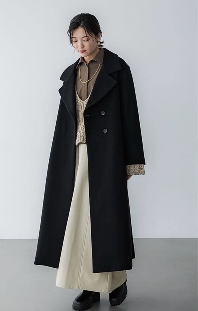 美品　ほぼ新品　メルトンロングコート　クルーレ crewre size3 2026年最新】crewre コートの人気アイテム - メルカリ