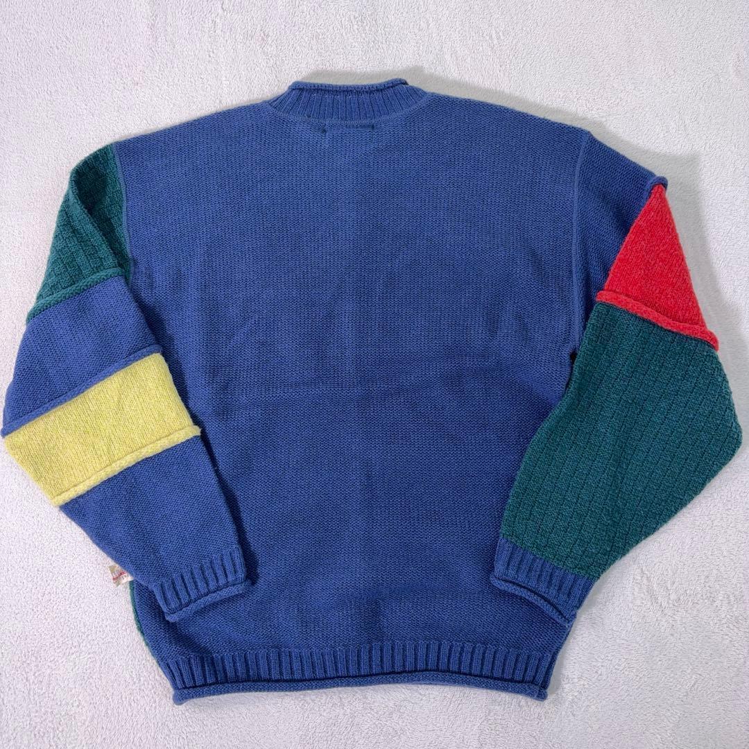 希少90s【マンシングウェア】3Dデザインニット クレイジーパターン