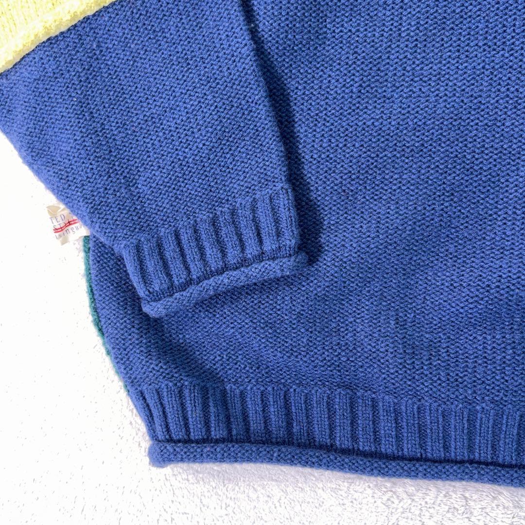 希少90s【マンシングウェア】3Dデザインニット クレイジーパターン