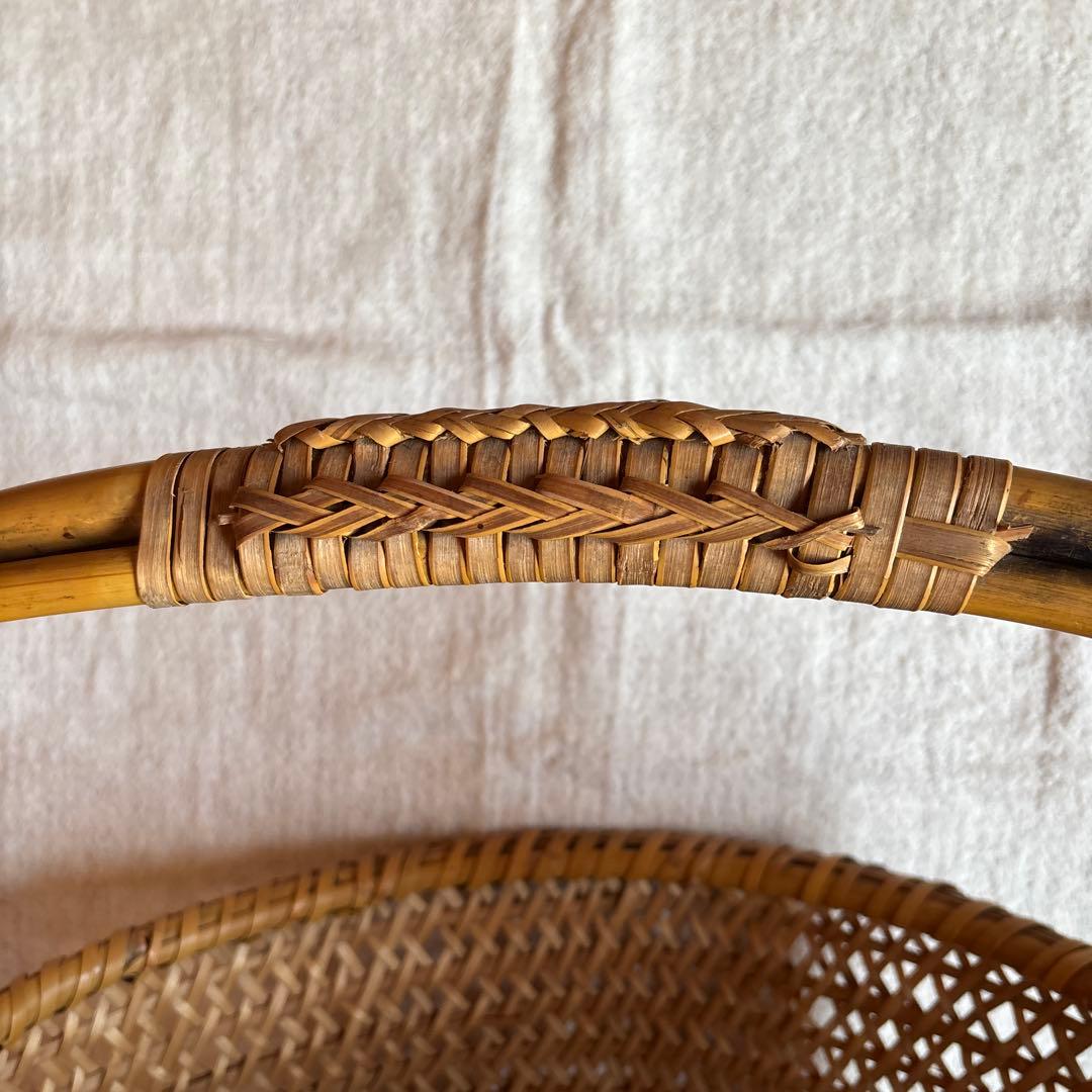 激レア 入手困難 根曲がり竹手籠 昭和レトロな逸品 ￼ヴィンテージ