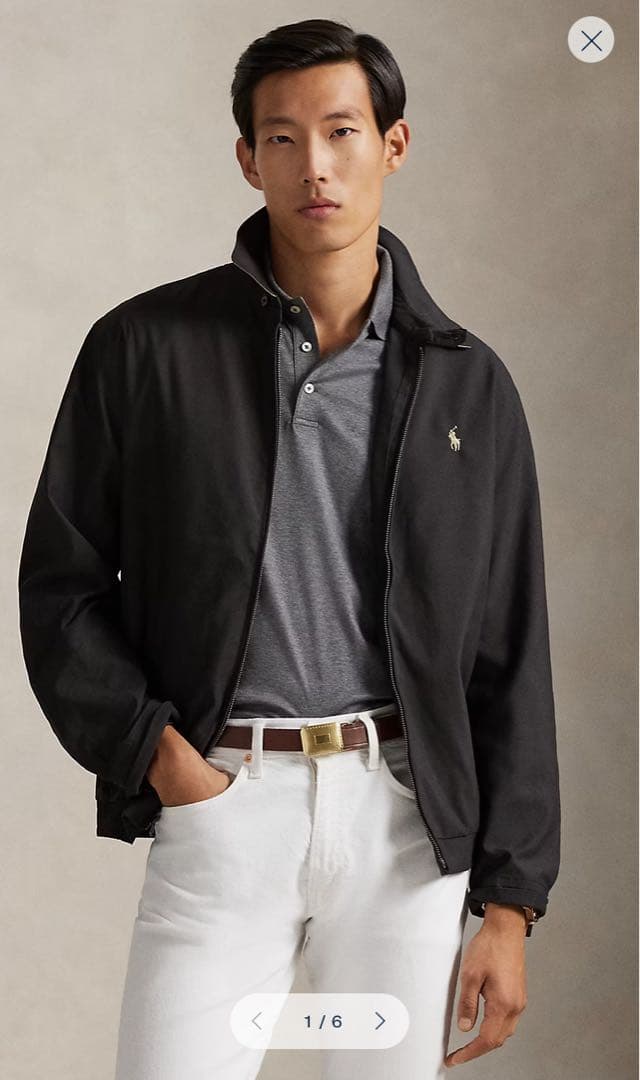 【新品】Polo Ralph Lauren ネイビー ジャケット　M Polo Ralph Lauren Big & Tall Microfiber Full-Zip Waist-Length