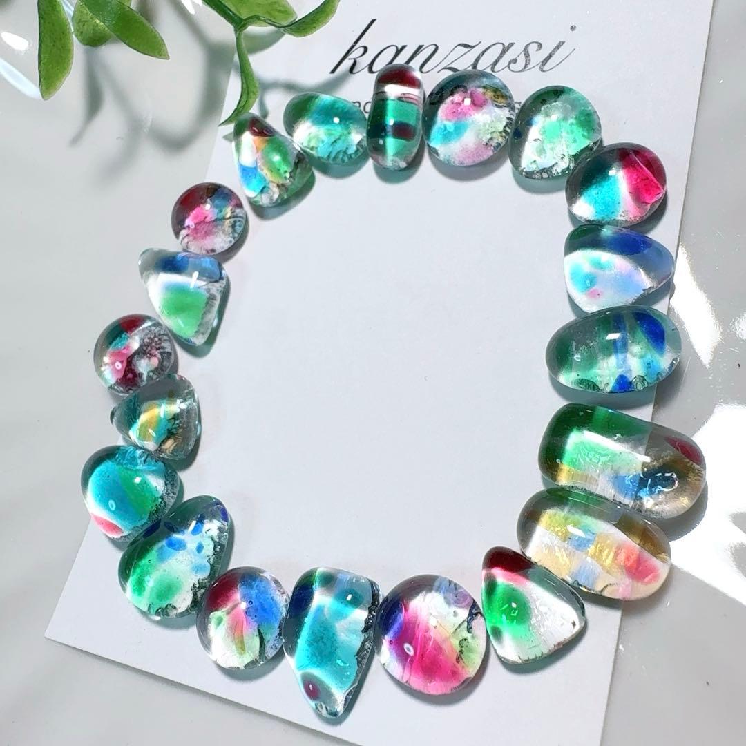 沖縄 琉球ガラス 色んな形のナギット20個セット/クリアカラフル - メルカリ