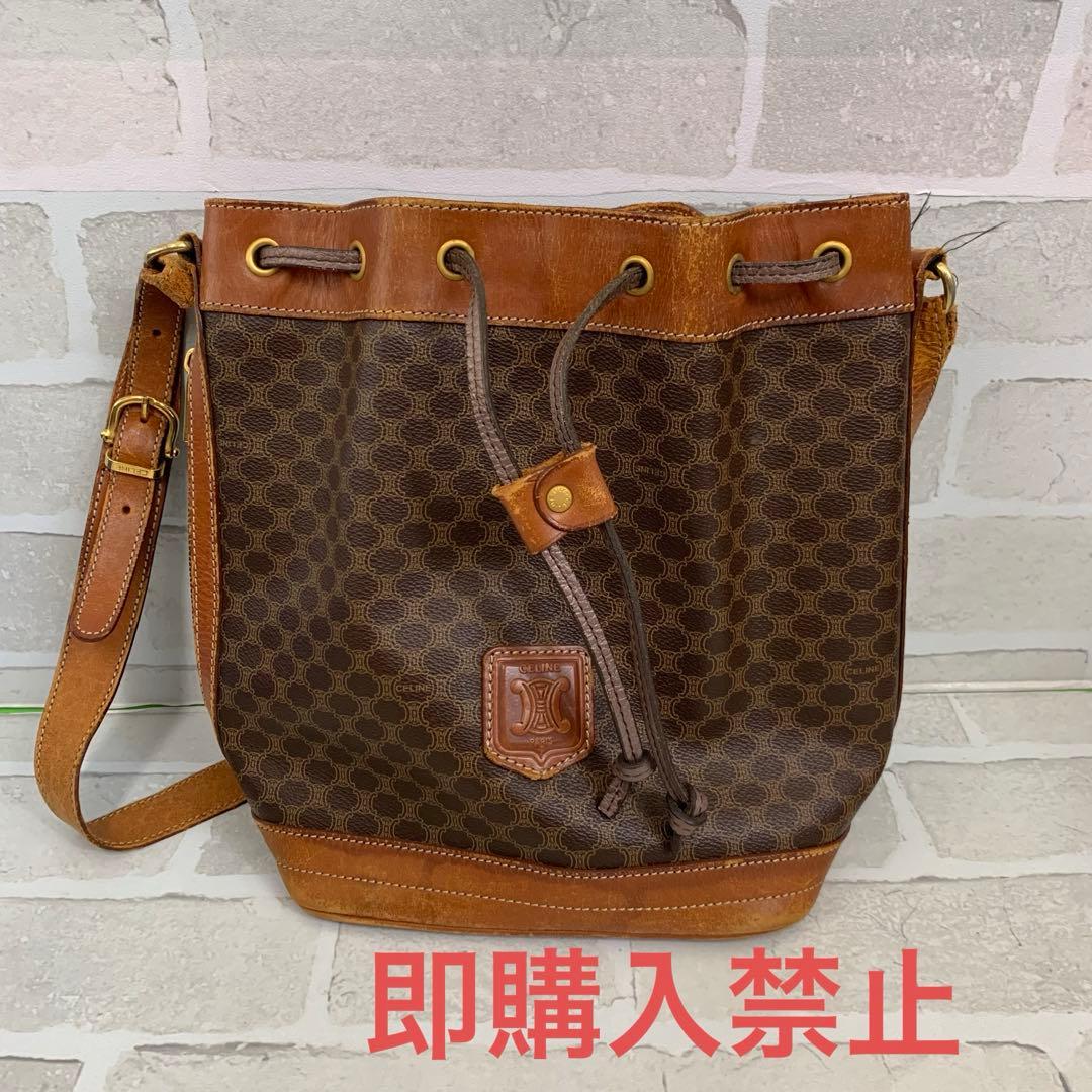 F-147.CELINE セリーヌ ショルダーバッグ アウトレット】CELINE セリーヌ ショルダーバッグ/Folco Medium