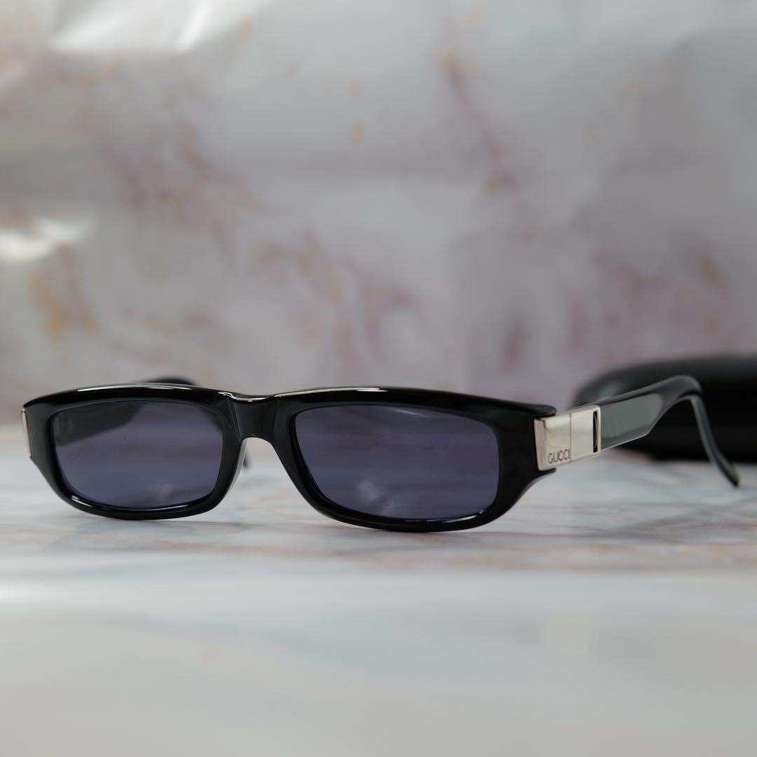 GUCCI グッチ メタル ロゴ Y2K アンティーク サングラス ケース付き