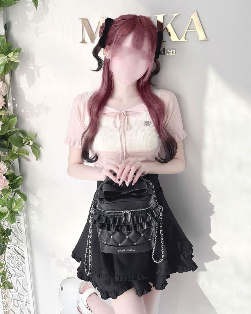 ミシェルマカロン ハニーミュウ ビッグリボンバニティショルダー