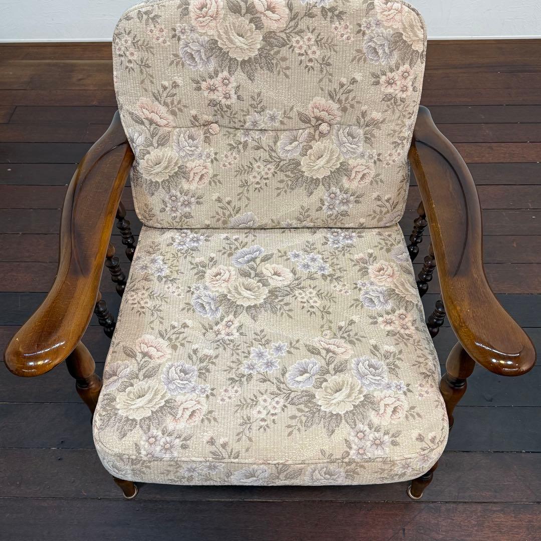 H112K39c カリモク karimoku コロニアル 1人掛けソファ