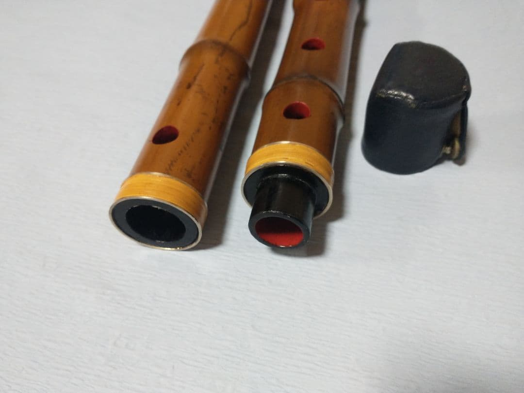 尺八 一尺八寸管 精華銘三印 都山流 在銘