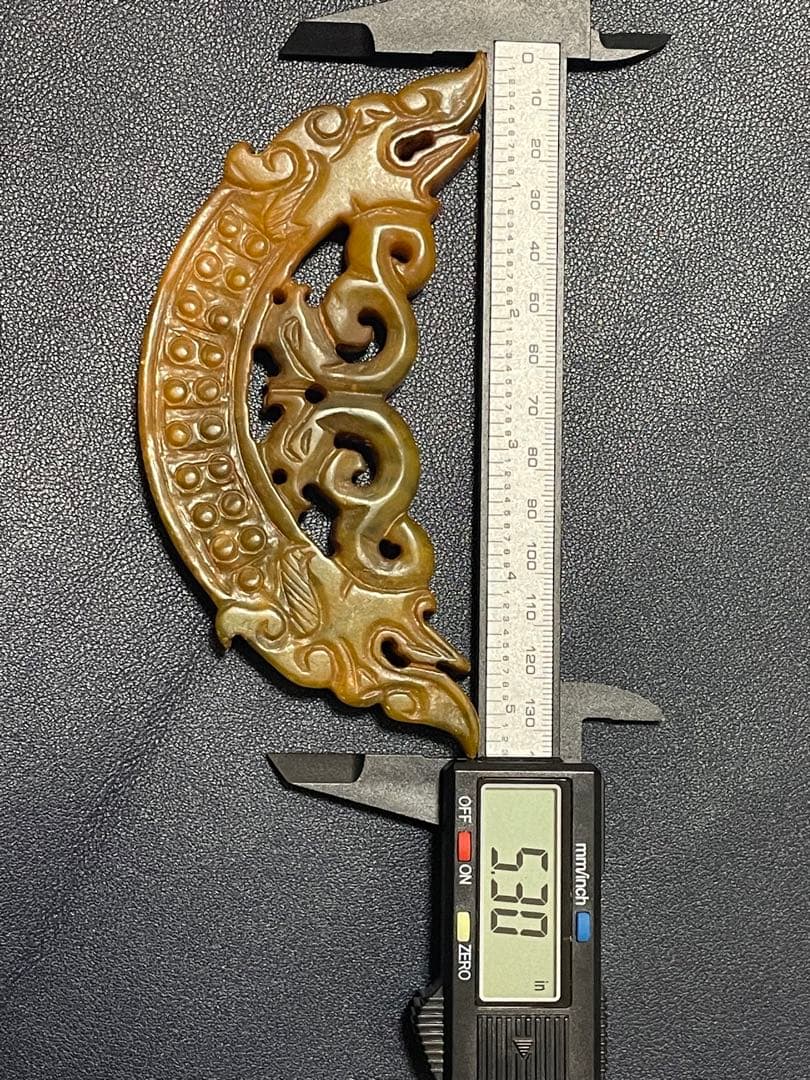 中国古玉 天然石極細工彫刻 風水置物