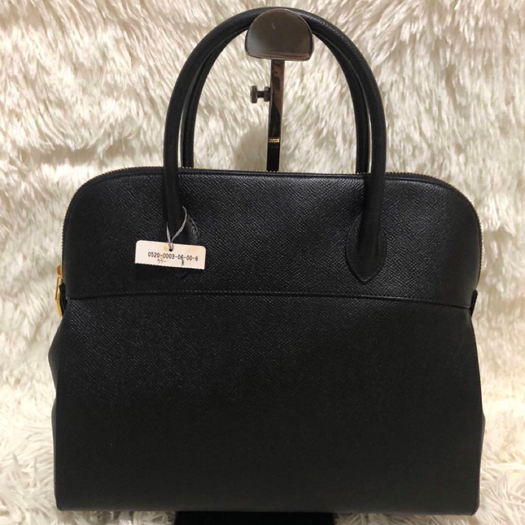 未使用✨銀座 和光 レザー ハンドバッグ ブラック 美品 WAKO 銀座和光 シボ革 レザー ハンドバッグ ブラック ゴールド