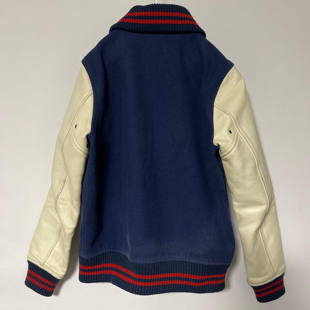 BEAMS ビームス スタジャン ドンキー襟 袖レザー ラムレザー M メンズ