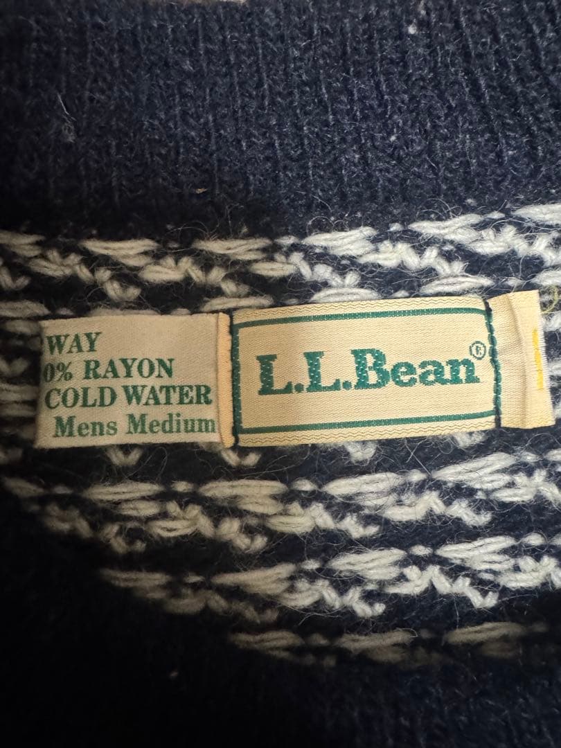 せいや　L.L.Bean バーズアイ ニット 80s ネイビー