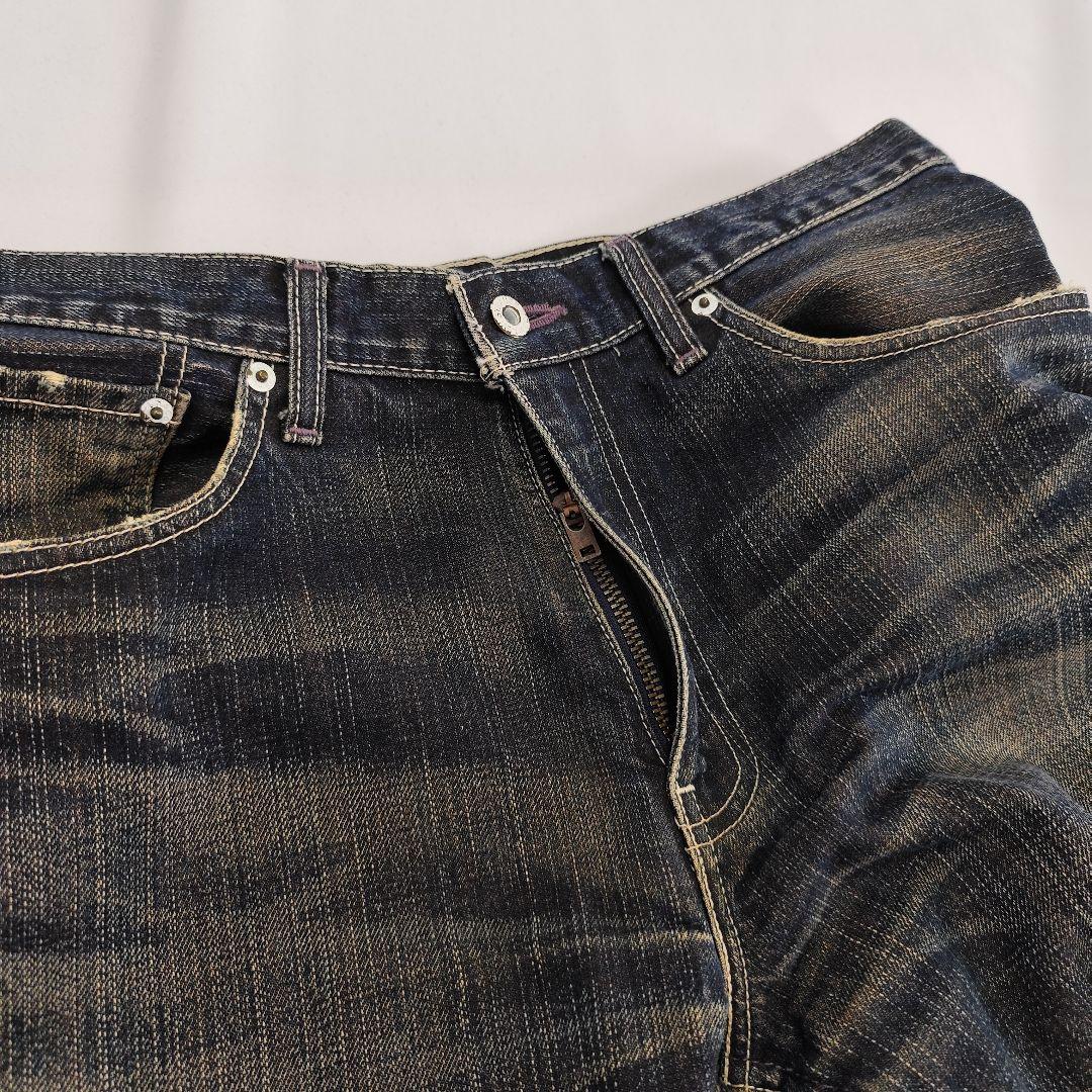 Levi's 502 日本製 デニムパンツ 33 ブーツカット ダメージ加工 セール
